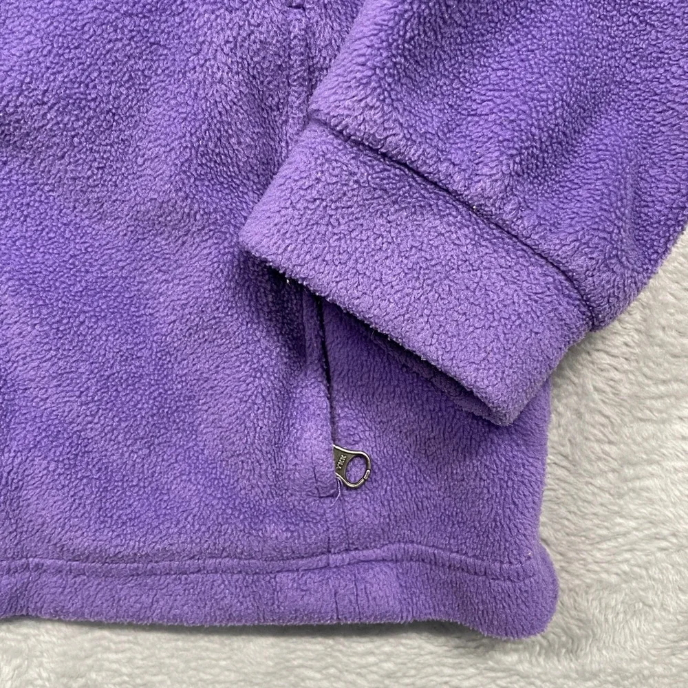 Set Of 2 Columbia Fleece Jacket & Hoodie Kids Size M 10/12 Purple‎ Teal Full Zip